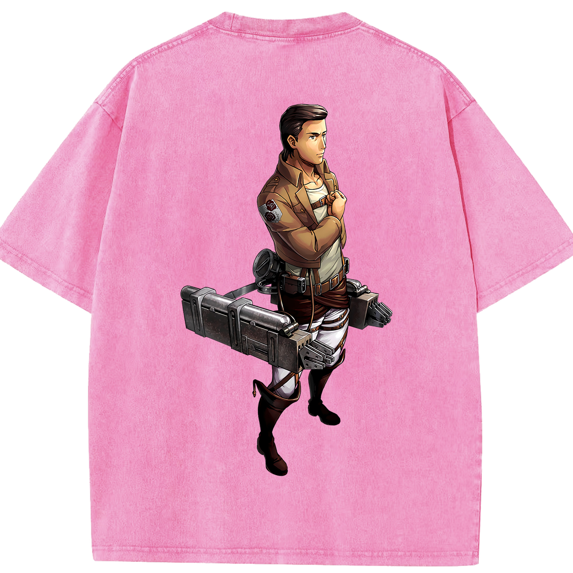 （画像用） 進撃の巨人 Attack on Titan 綿100% ヴィンテージ風 半袖Tシャツ（背面プリント）